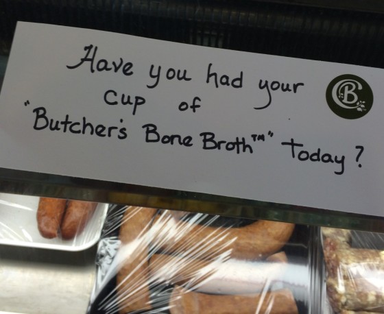 Country Butcher Bone Broth sign