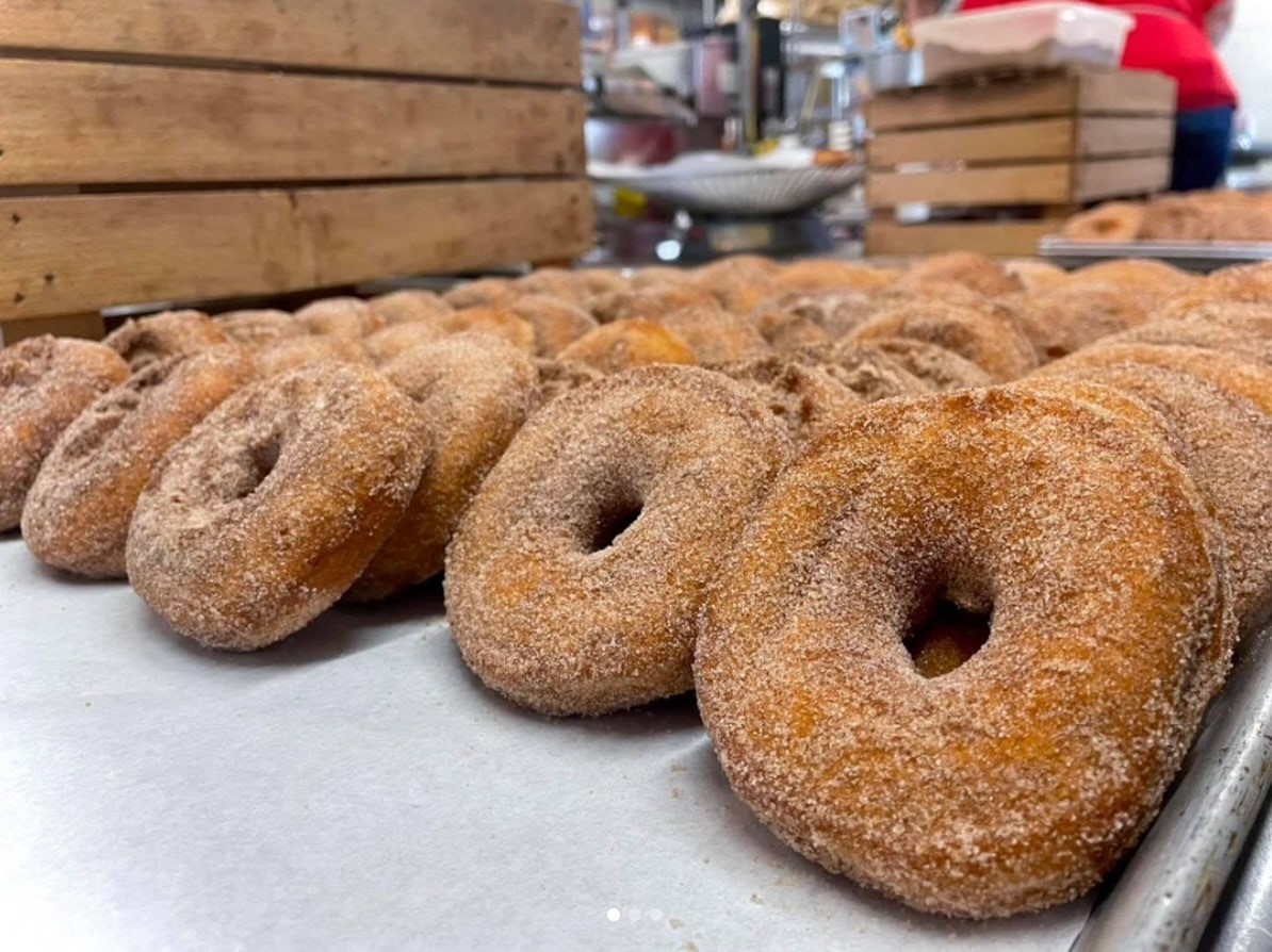 Apple cider donuts at Grim's. 