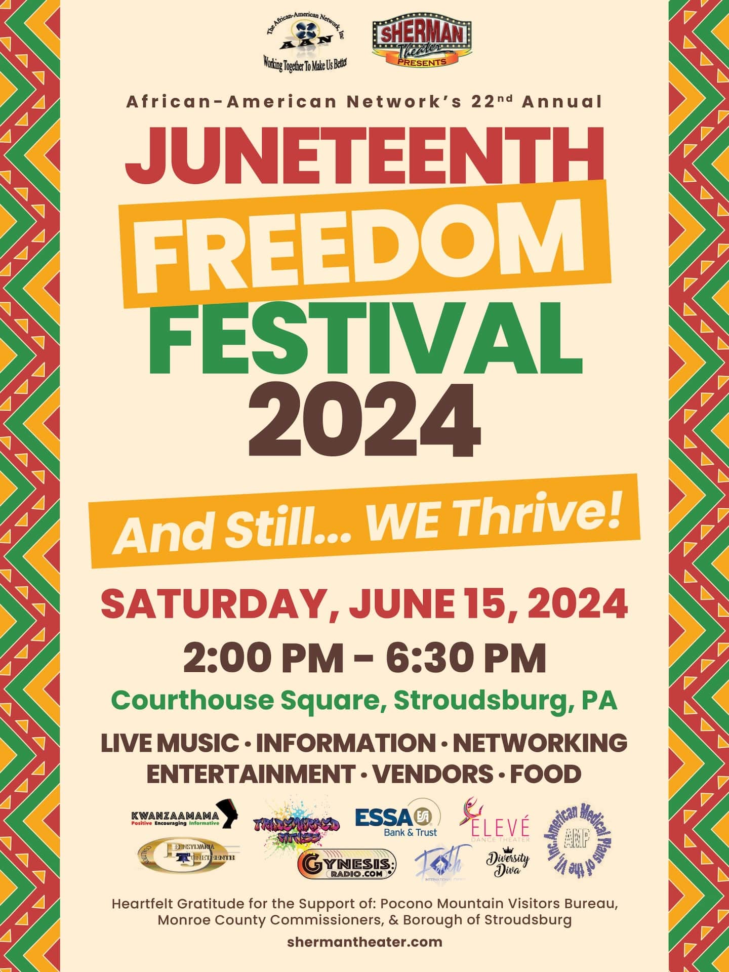 African American Network's Juneteenth Freedom Festival Stroudsburg