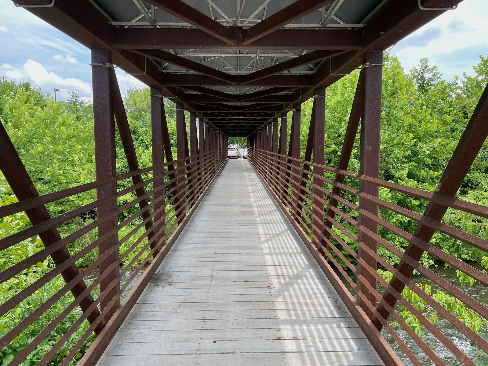 The 6th street pedestrian bridge in Honesdale.