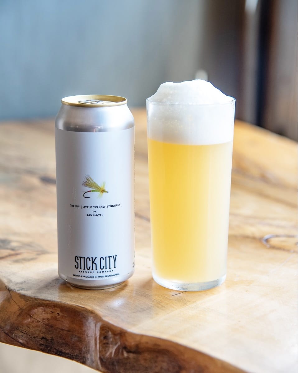 Dry Fly - Little Yellow Stone Fly IPA by Stick City Brewing Company.