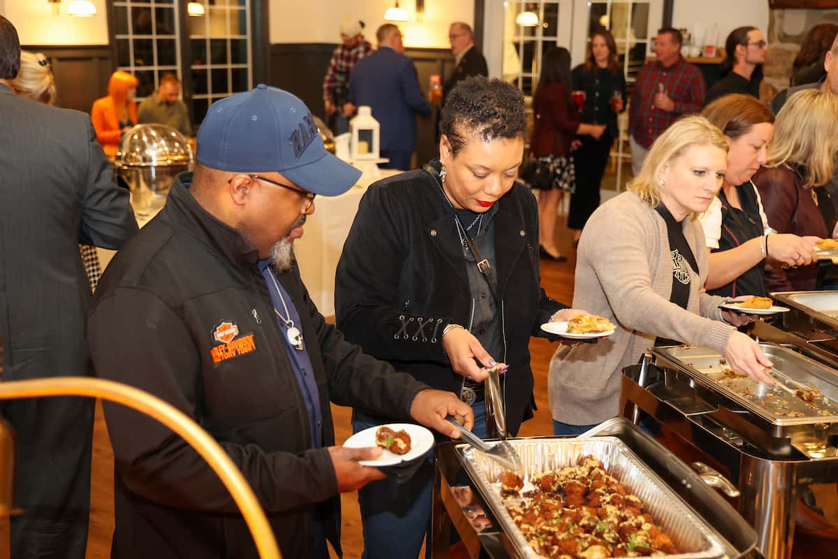 Guests at the Iron Chef Competition at the York County Food Bank.