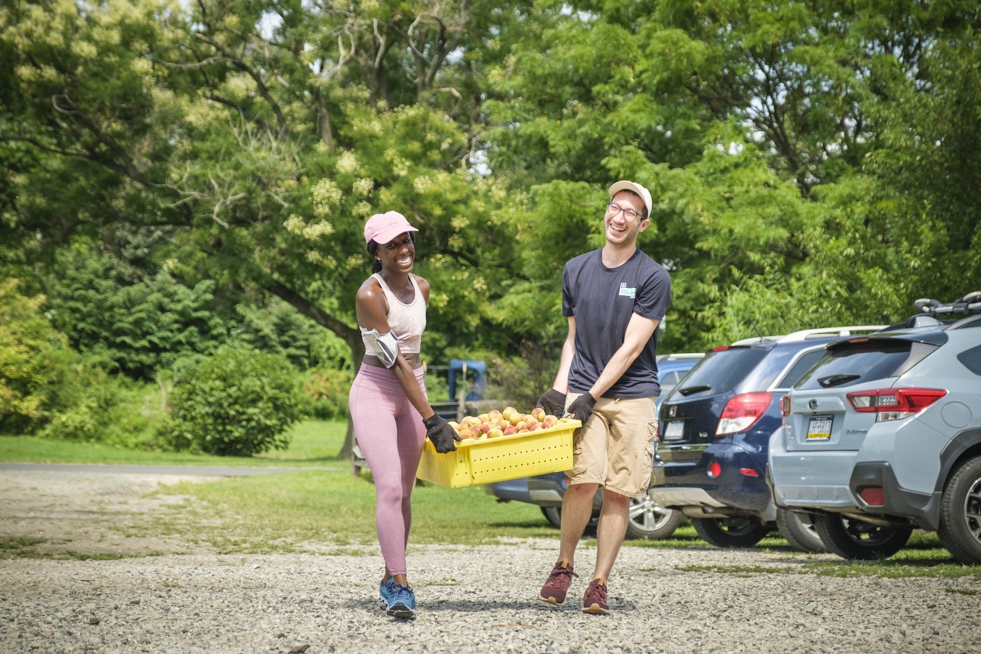 Volunteers at Bartram's Garden.