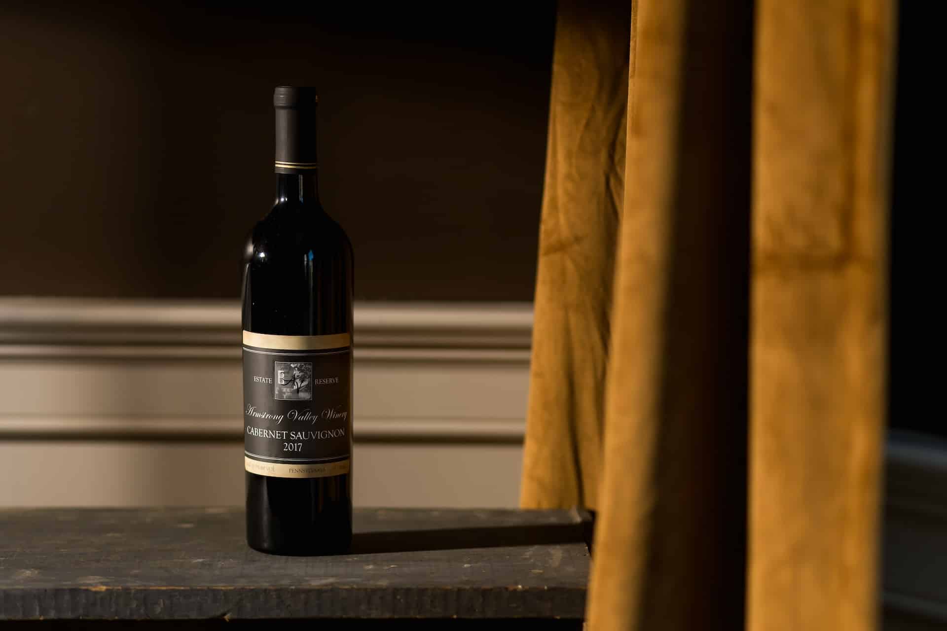 Cabernet Sauvignon bottle by Armstrong Valley Vineyard & Winery.