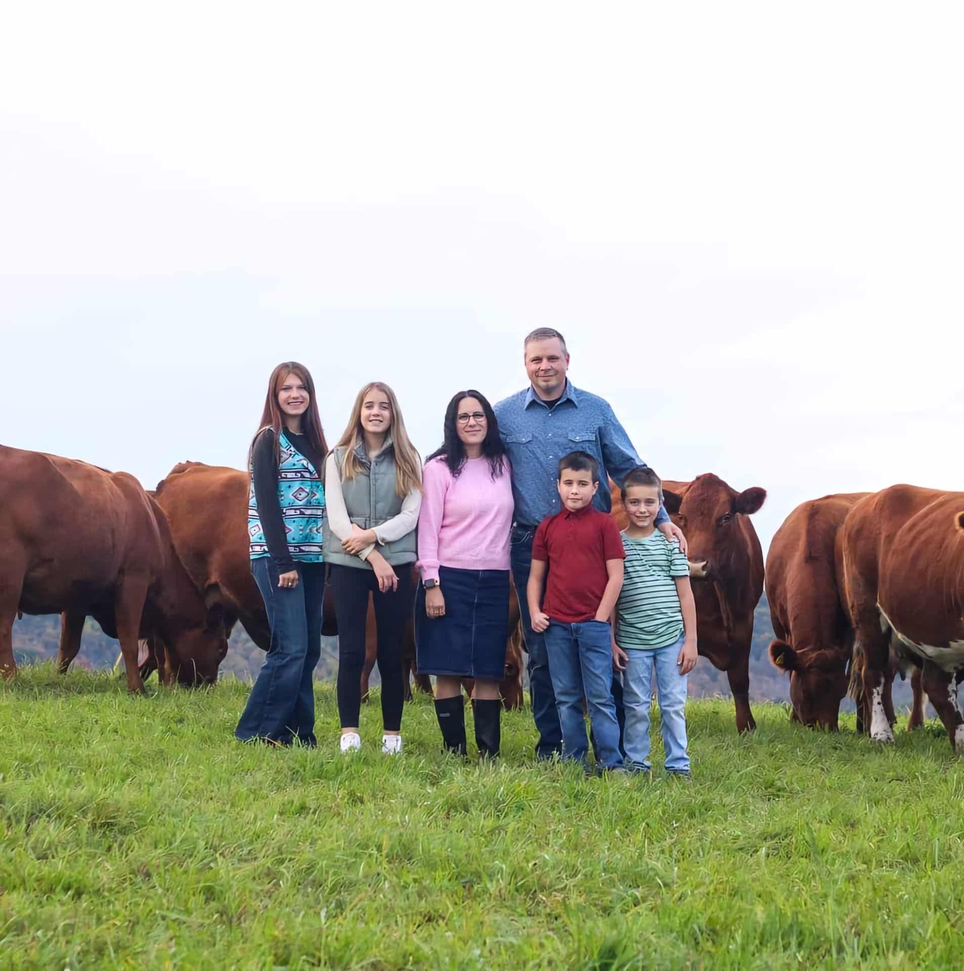 Dustin Butler and family of Butler Hill Beef Farm.