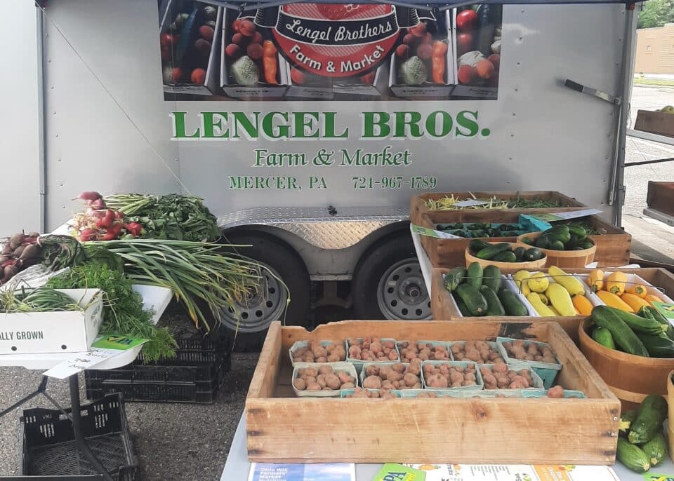 Farm stand of Lengel Brothers Farm.