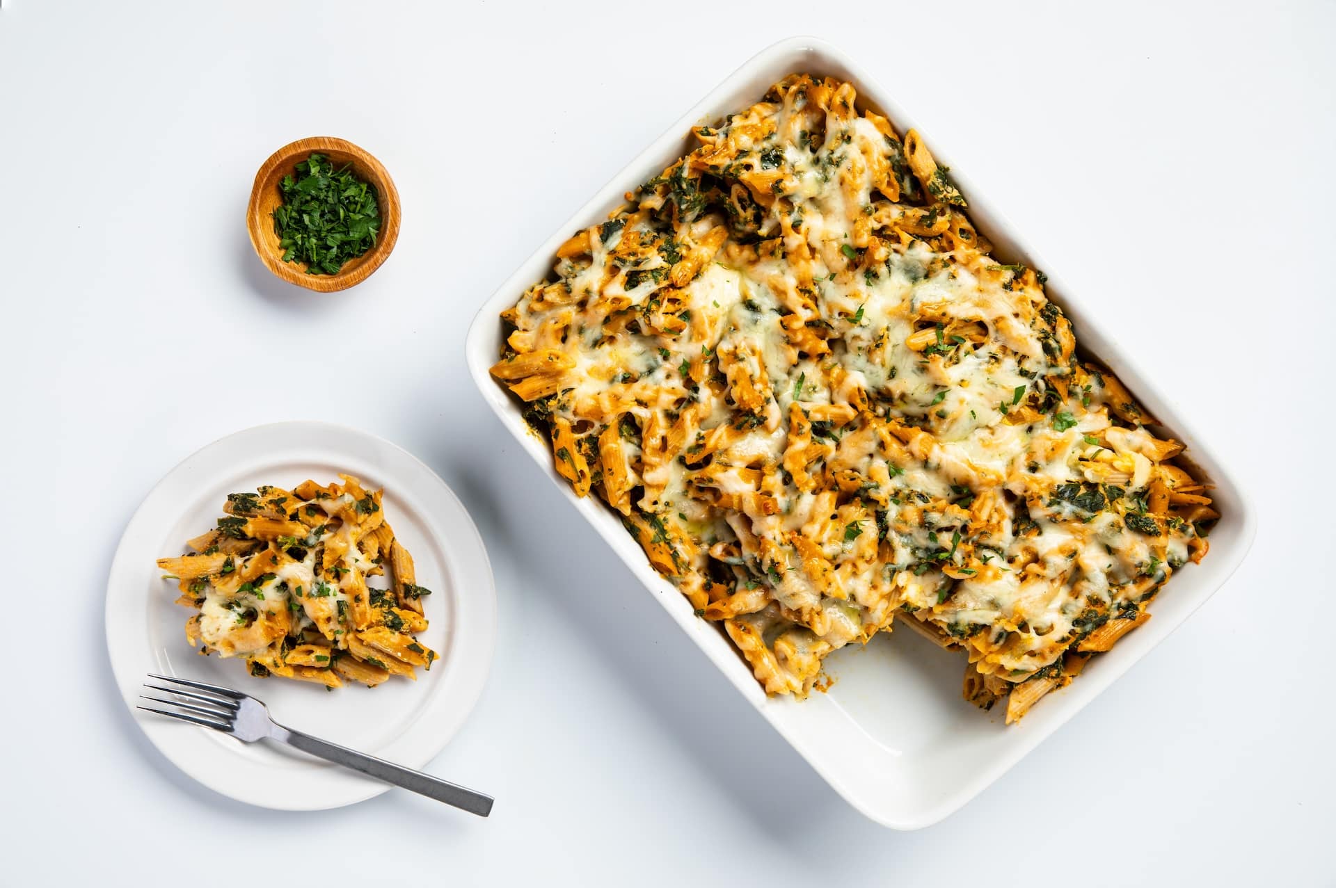 Pumpkin ricotta pasta bake, part of the Nourish PA recipe series.