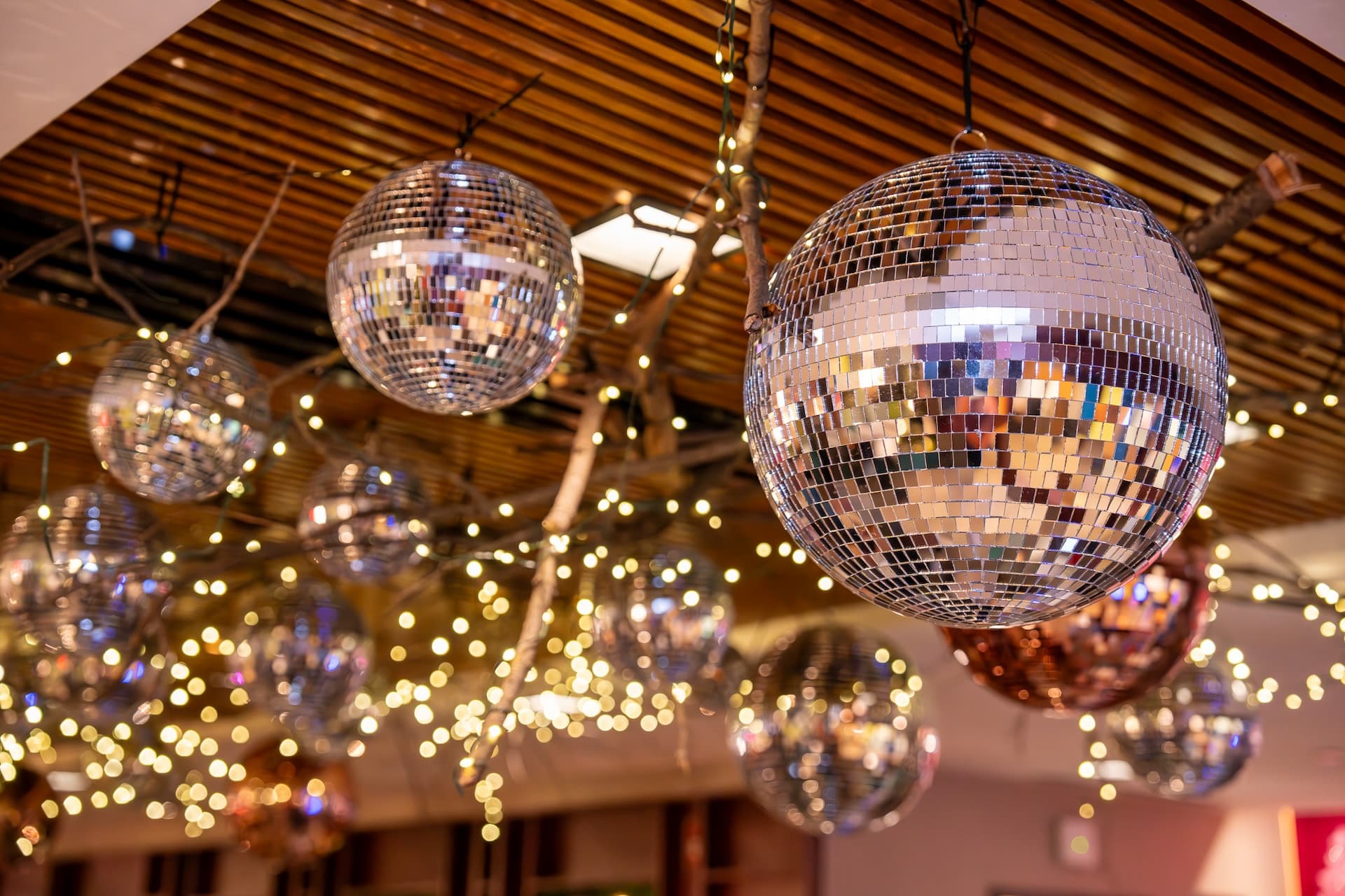 Disco balls at Misfits.