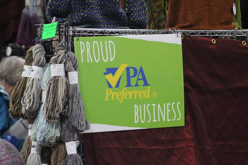 PA Preferred business has textiles at the PA Farm Show.