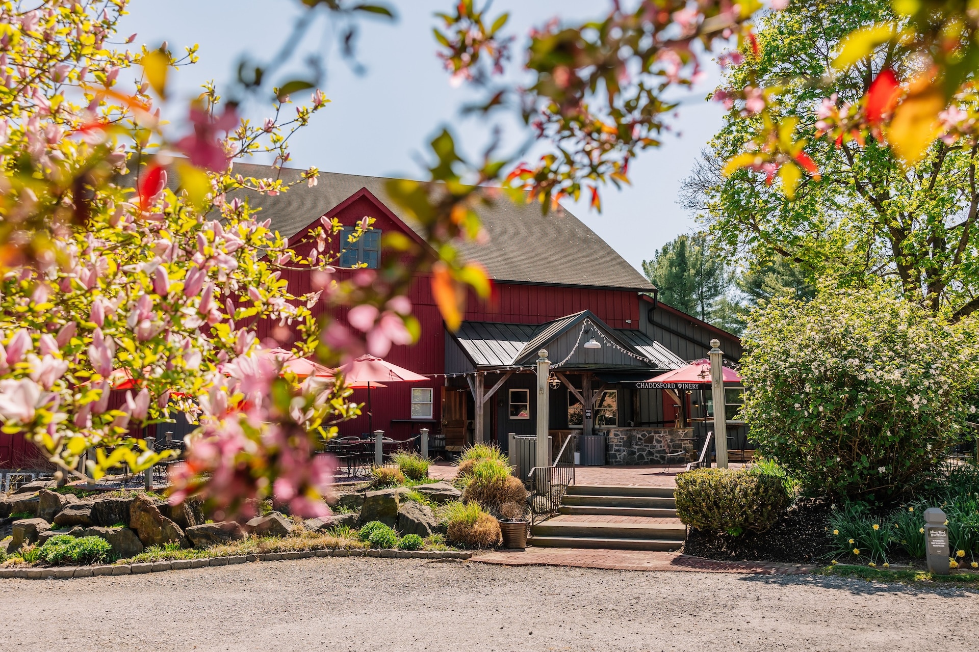 Chaddsford Winery in spring time. 