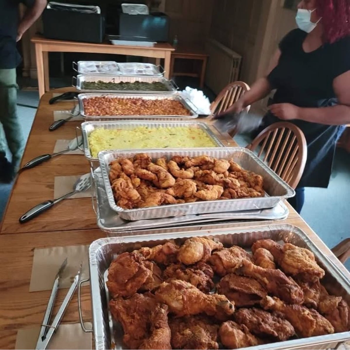 Soul food catered by Paradise Soulfood mobile catering. 