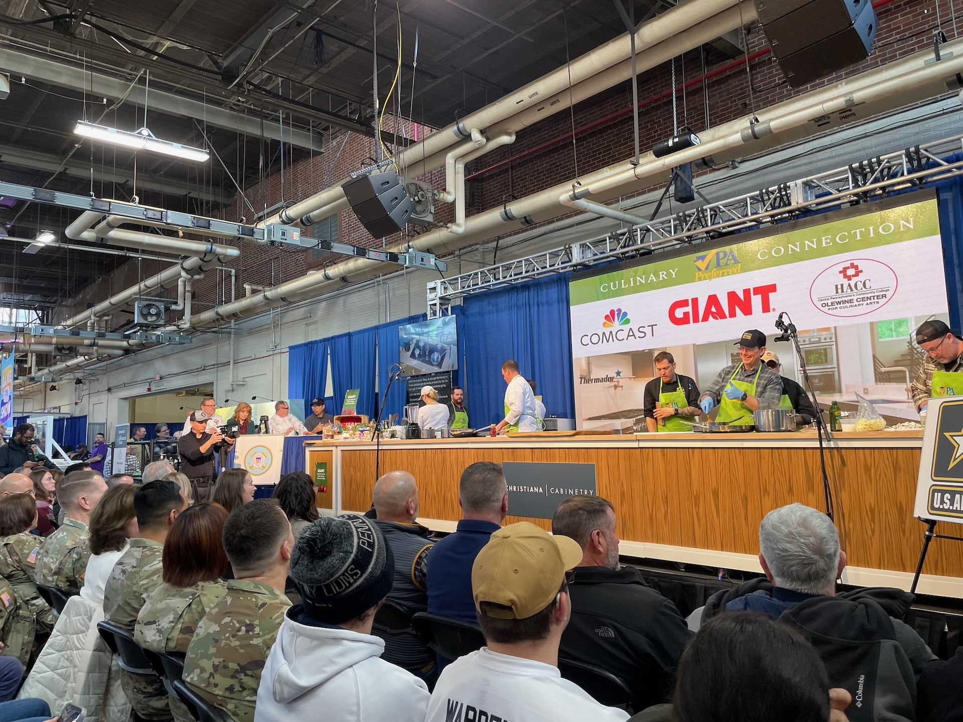 The Army vs. Coast Guard cook-off at Farm Show.