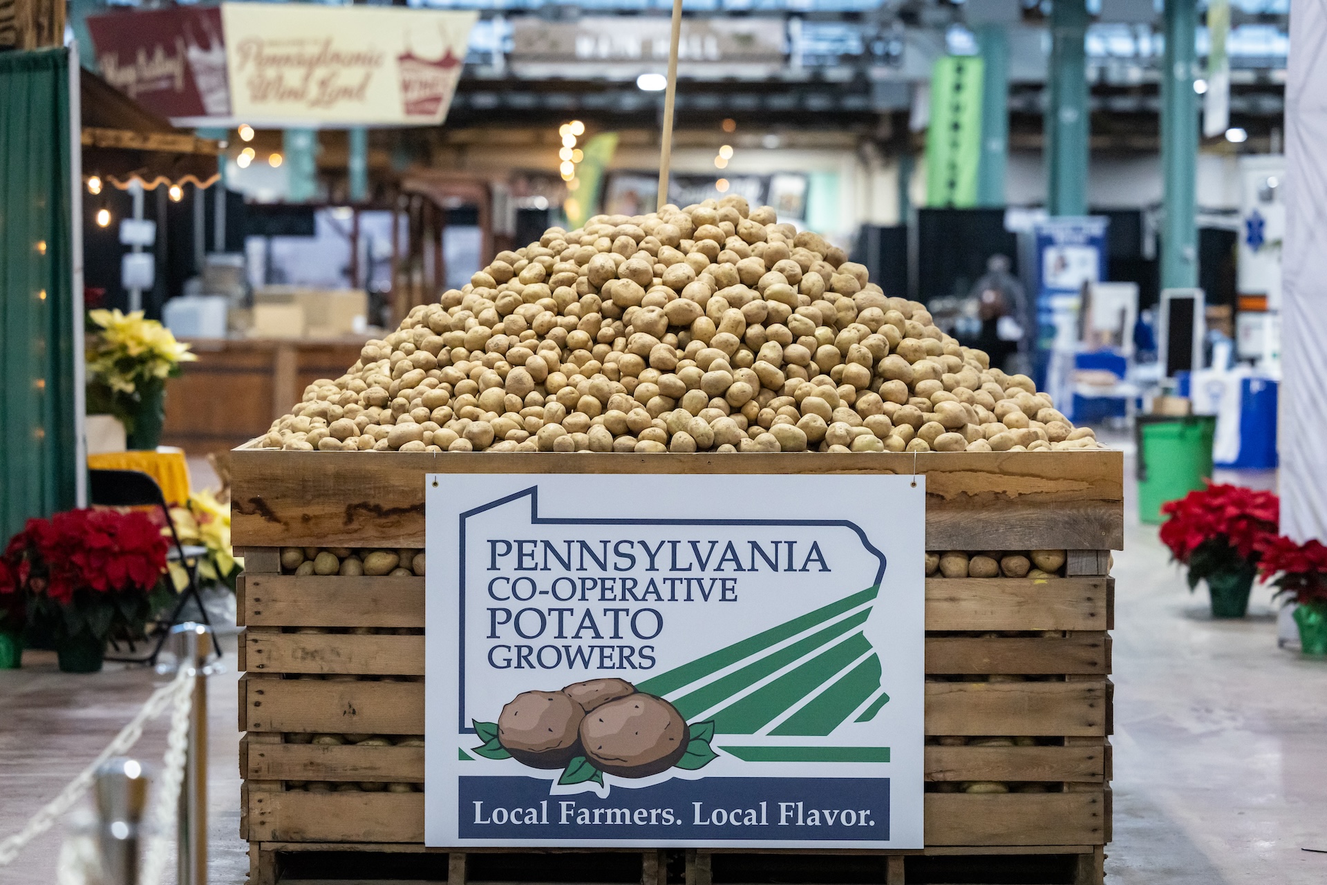 Potato pile at Farm Show.