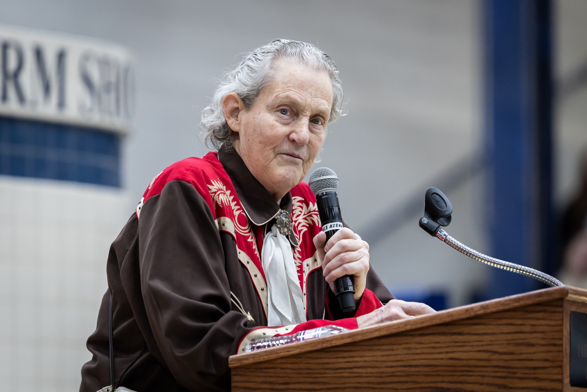 Temple Grandin speaking at the PA Farm Show