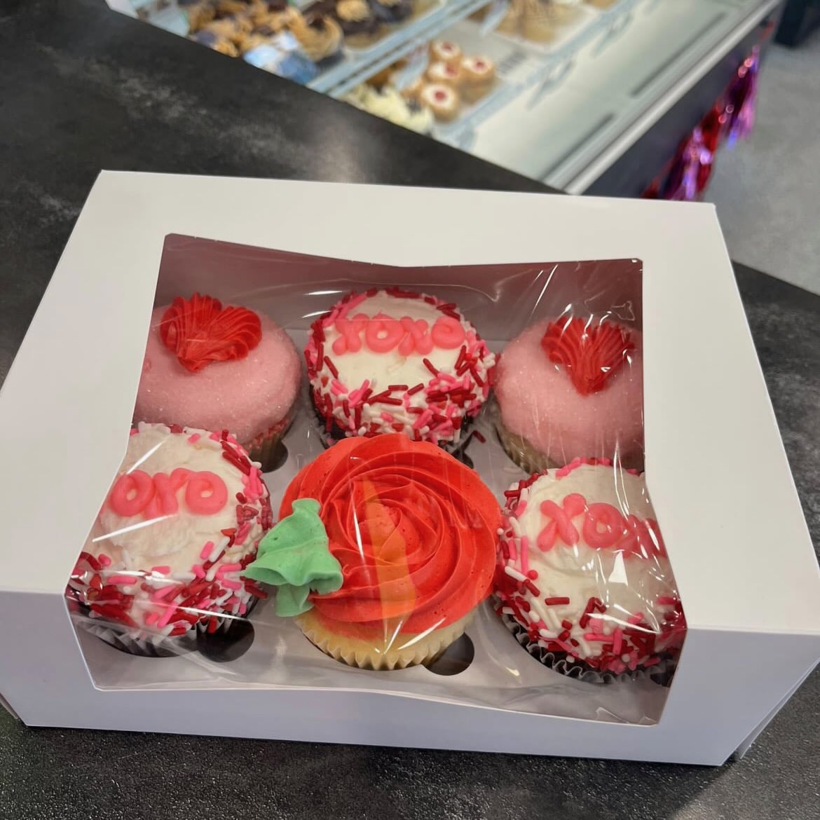 Lynn Sandy's Valentine's Day cupcakes. 