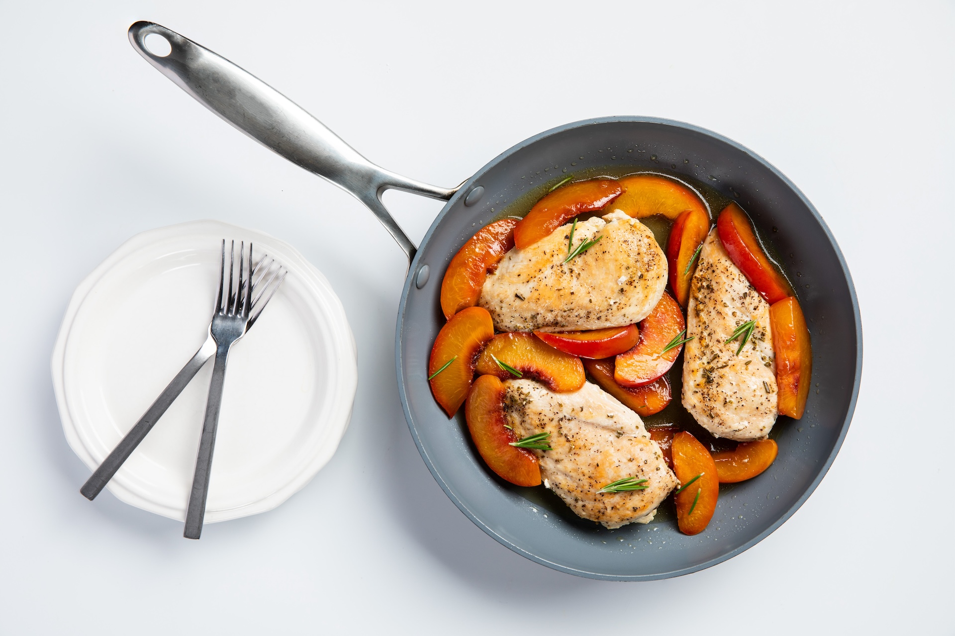 Nourish PA Rosemary-Nectarine Chicken Skillet recipe.